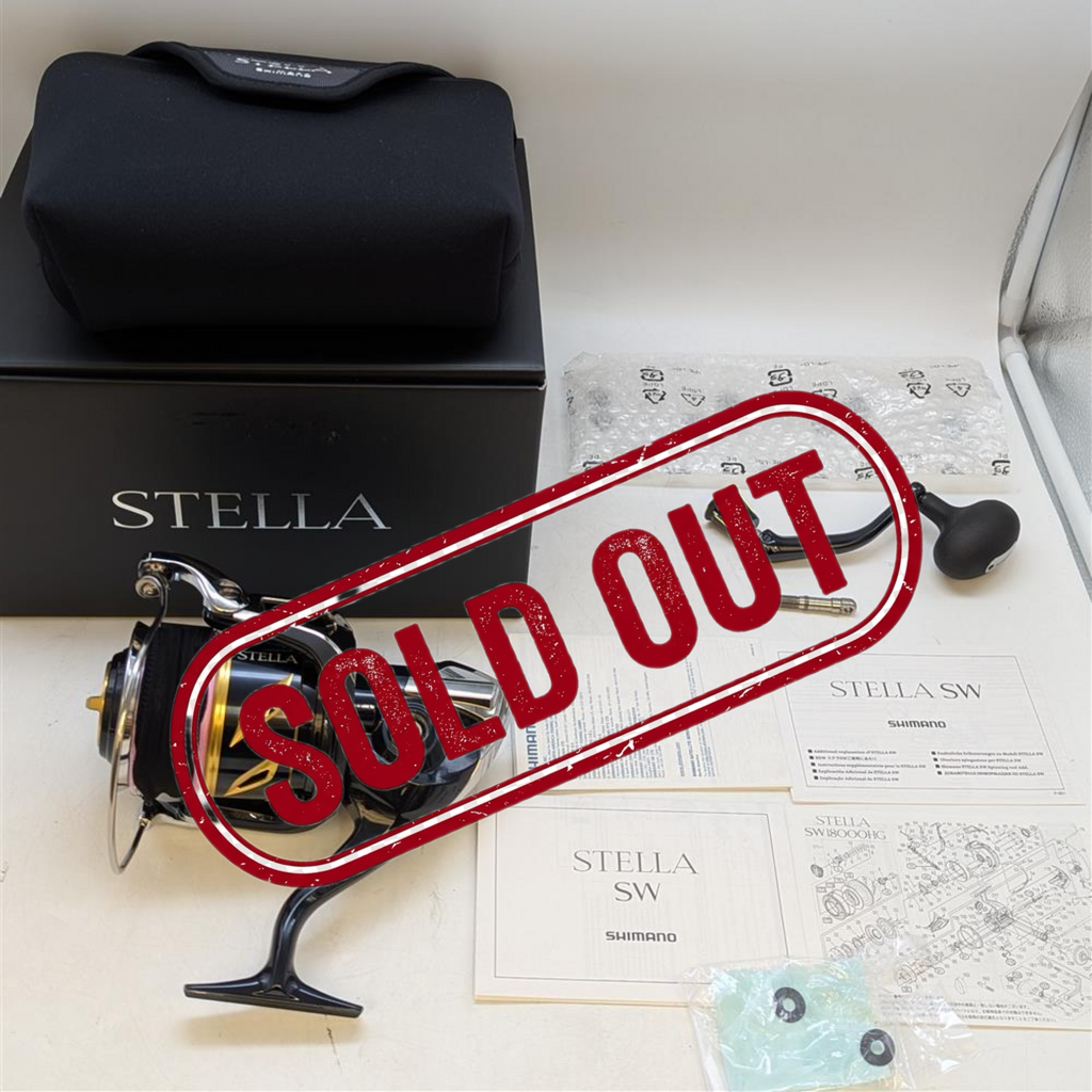 Shimano STELLA 20 SW 18000HG Spinning Reel Made in Japan (NEW open - Comes with new PE line)